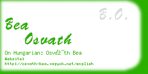 bea osvath business card
